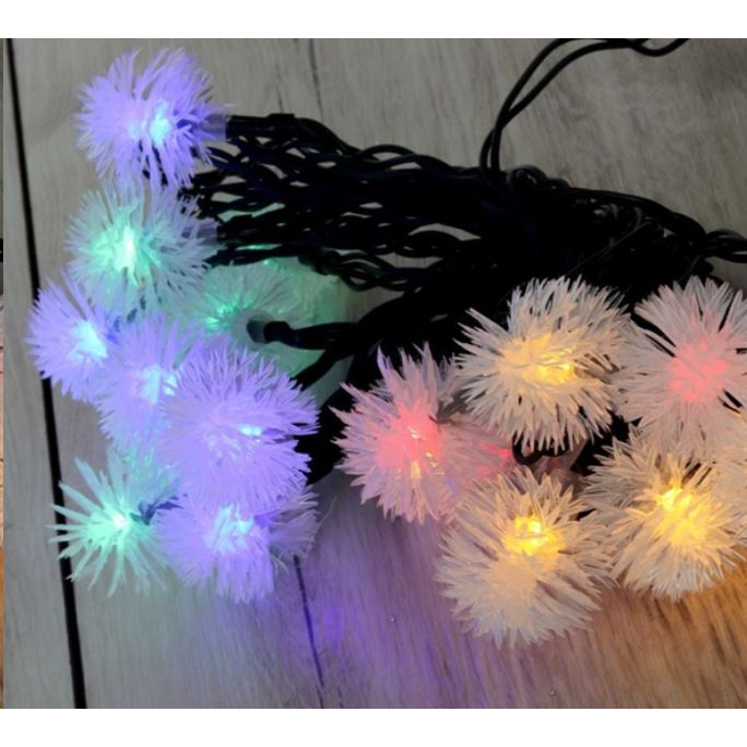 IRIS Zúzmara alakú 3cm/5m/IPX3 szabványos/több színű/20db LED-es/napelemes fénydekoráció (315-03) (315-03)