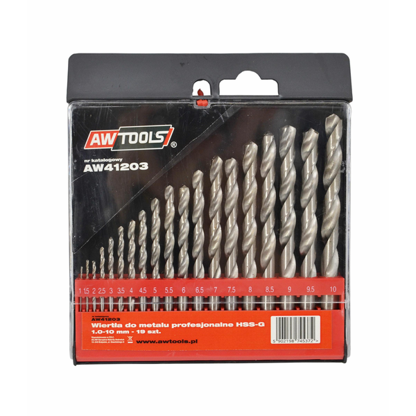 SADA VÝROBKŮ PRO METALU 1-10mm 19ks AW vrták