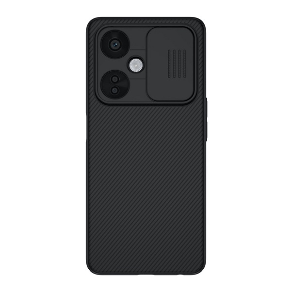 Nillkin CAMSHIELD szilikon telefonvédő (ütésállóság, kameravédő, csíkos) FEKETE OnePlus Nord CE 3 Lite 5G (GP-141290)