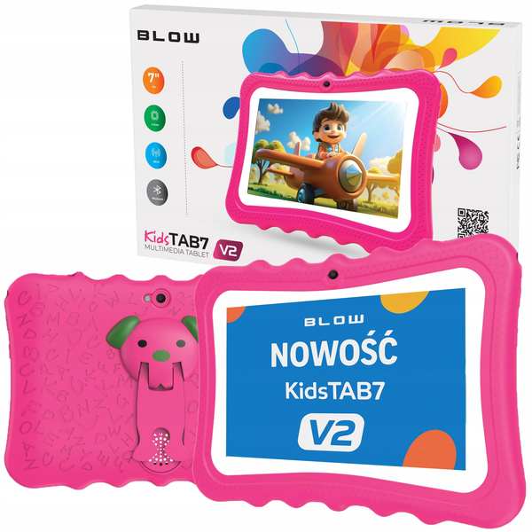 Blow KidsTAB7 V2 Tablet 7" 4/32GB Android 14 Rózsaszín