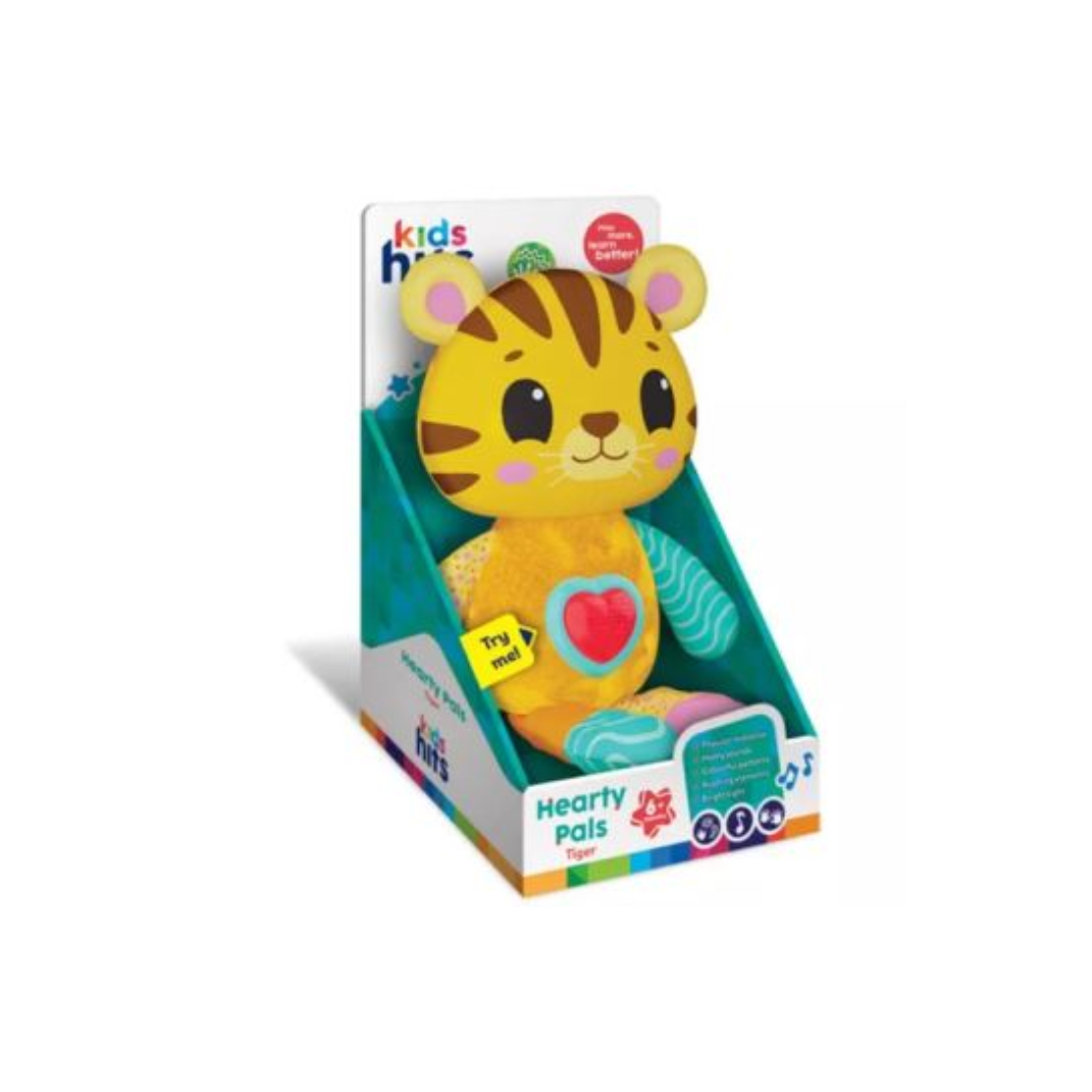 Kids Hits Hearty Pals hangot adó tigris bébi plüss (KH13/002)