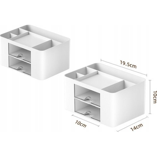 Íróasztali Tárolórendszer Fiókokkal, Fehér – 20226
