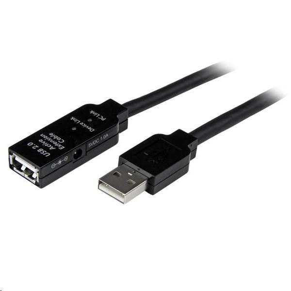 StarTech.com USB 2.0, 20m, M/F USB-kabel USB A Sort