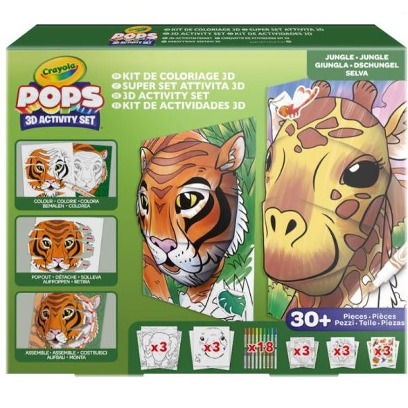 Crayola POPs: 3D megakészlet – Dzsungel (04-25959 (C04-2595)