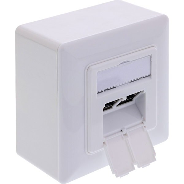 InLine 76842A cassetta di scarico 2 x RJ-45 Bianco