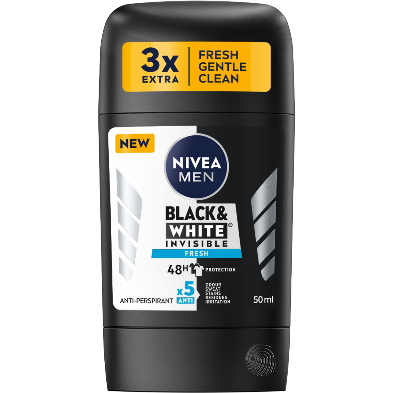 NIVEA MEN Stick AP B&amp;W Invisible Fresh 50 ml (9005800352244)