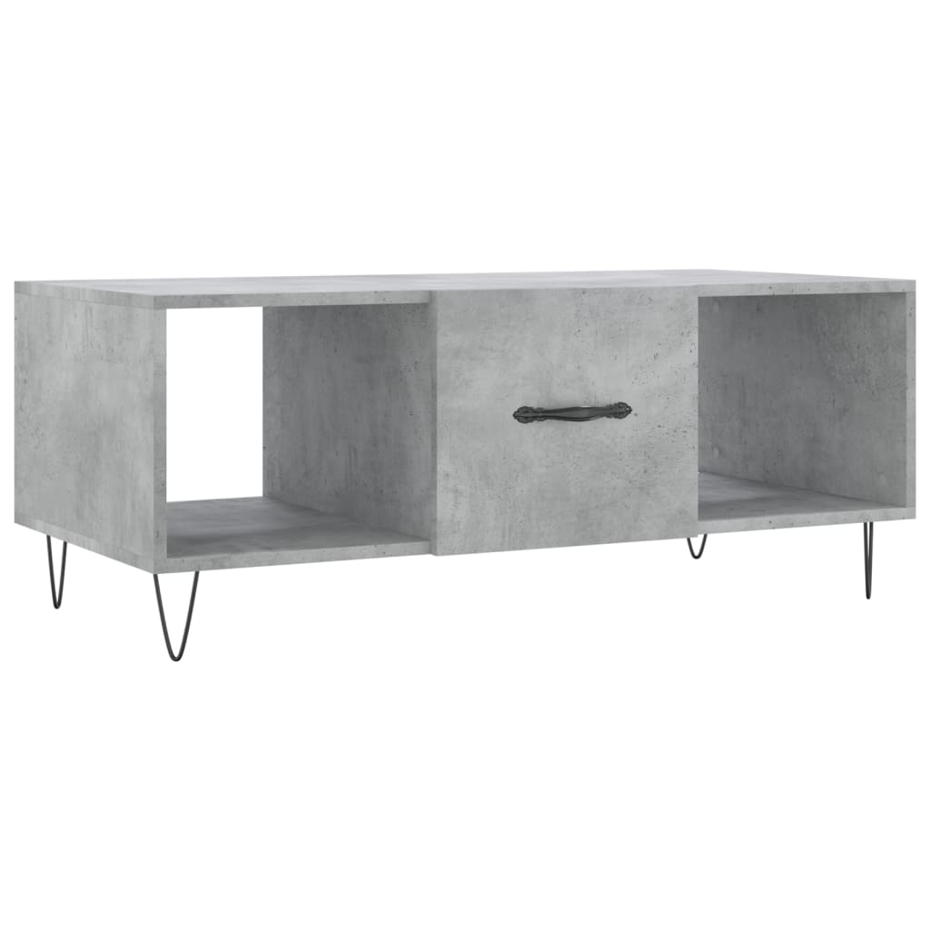 betonszürke szerelt fa dohányzóasztal 102 x 50 x 40 cm (829296)