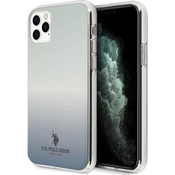 US Polo Gradient Pattern Collection iPhone 11 Pro Max Telefon tok - Kék/Szürke (69099-uniw)