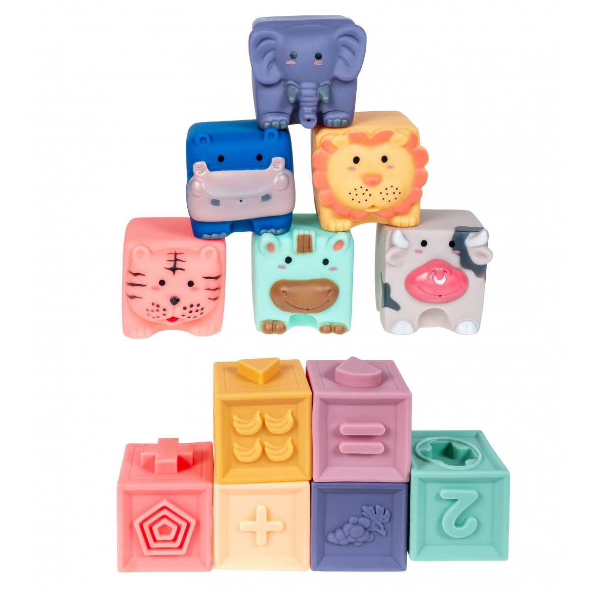 Smily Play Puha szenzoros kockák 12 darabos készlet (SP84486)