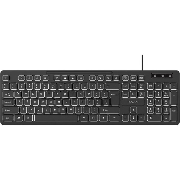 Savio KB-04 klawiatura Dom/Biuro USB QWERTY UK międzynarodowy Czarny