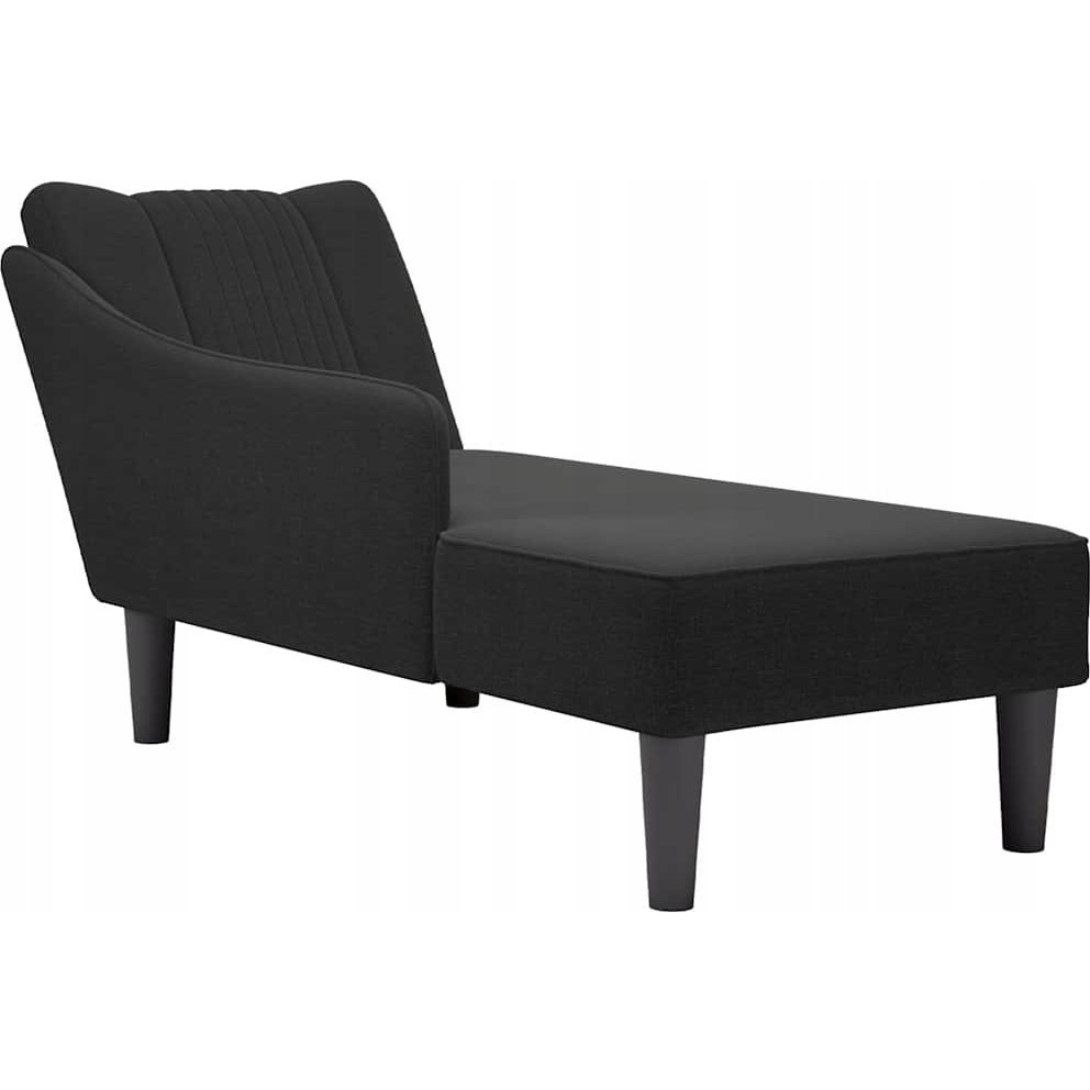 Fotel társalgó jobb karfával Fekete szövet (4009802 VidaXL)