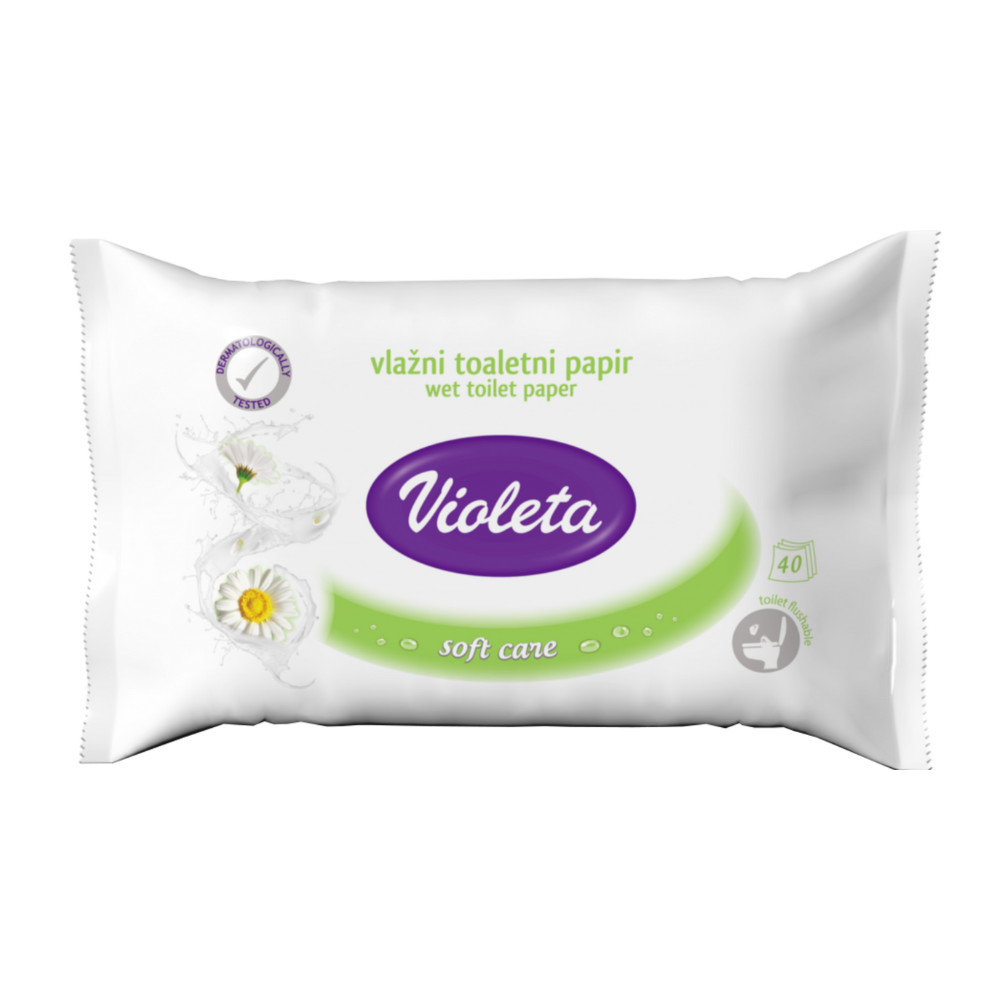 Violeta nedves toalettpapír kamilla 40db (00728)