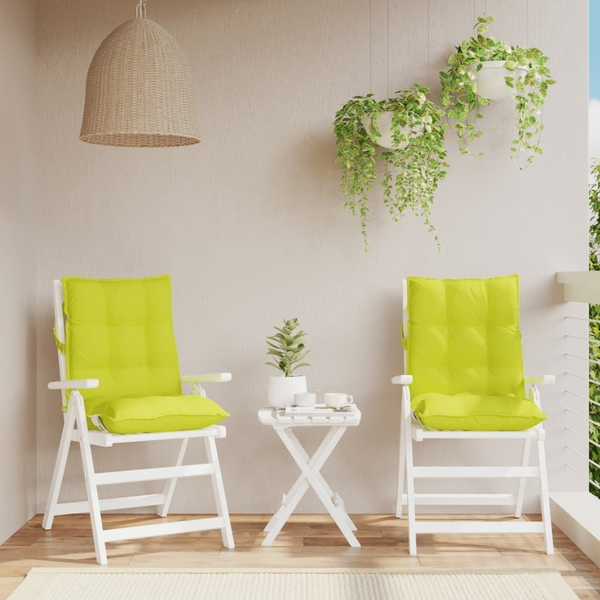 2 db világoszöld oxford szövet alacsony háttámlájú székpárna