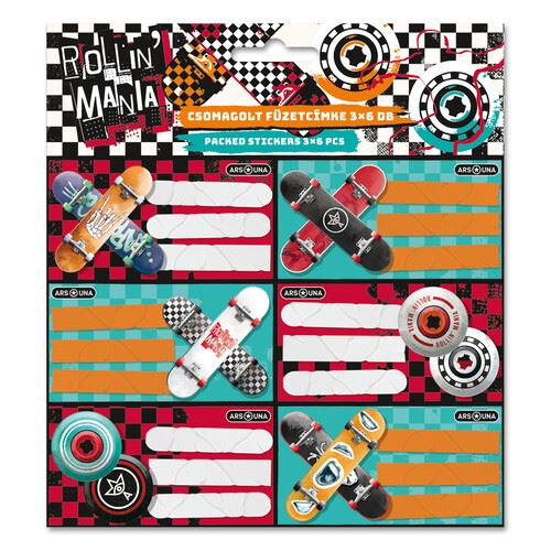 Ars Una Rollin' Mania csomagolt füzetcímke (3x6db) (53832283) (arsuna53832283)