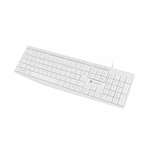 Membránová drátová klávesnice Natec Nautilus USB Bílá Kancelářská