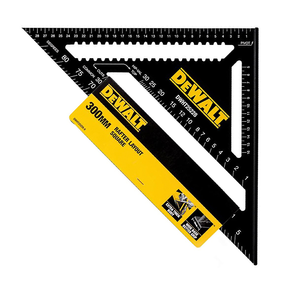 DeWalt DWHT25228-0 Szögmérős háromszög vonalzó - 30cm (DWHT25228-0)