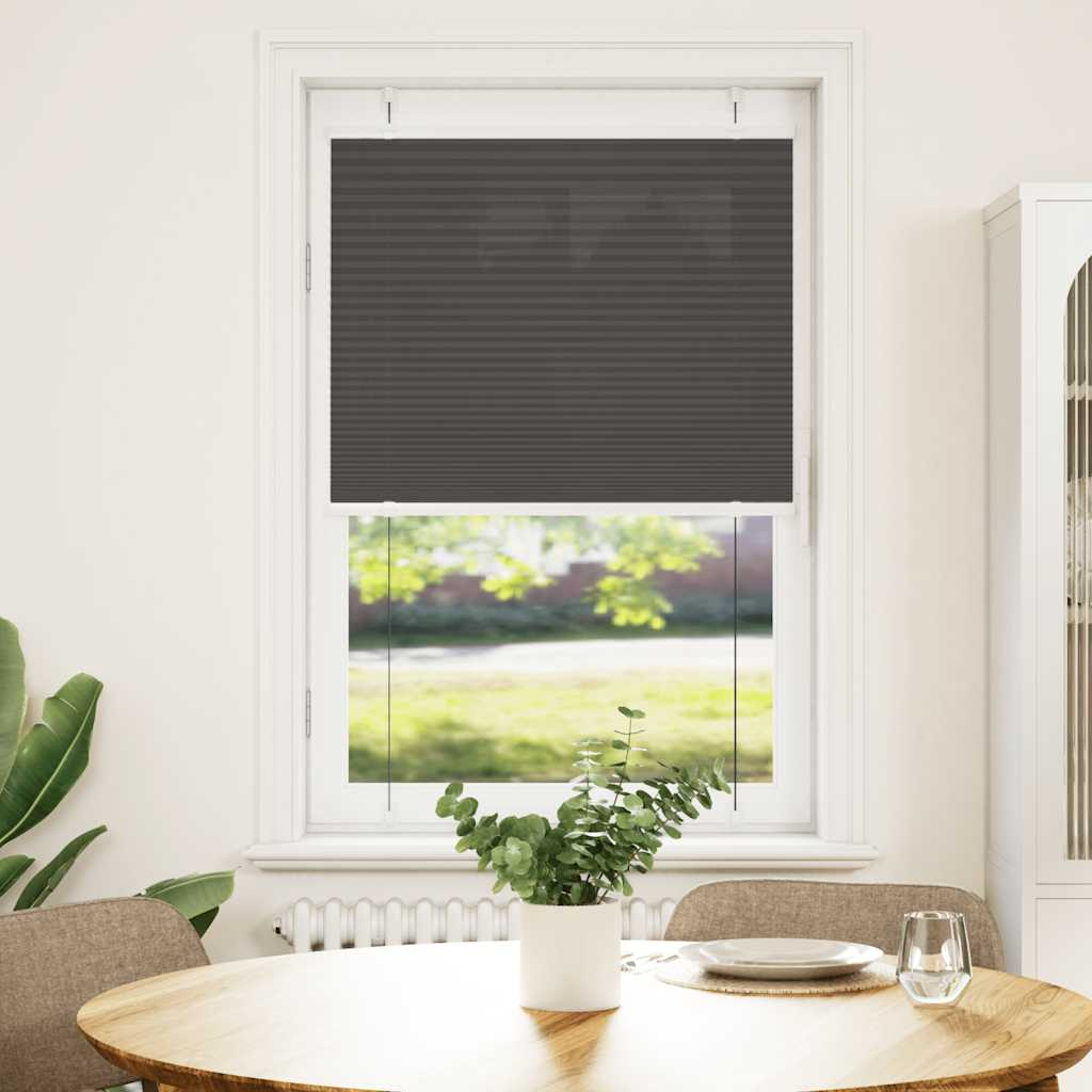 pliszírozott redőny fekete 80x150 cm szövetszélesség 79,4 cm (4015139)