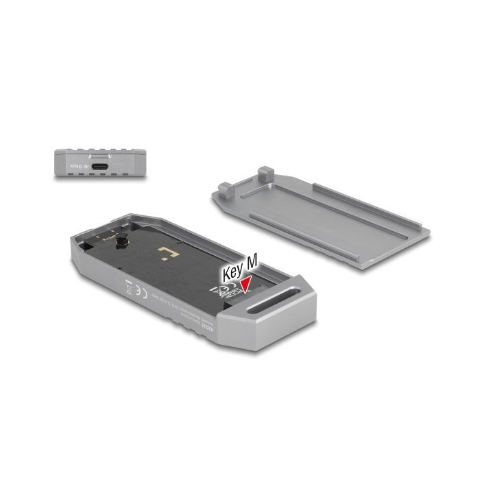 Delock M.2 NVMe külső SSD ház szürke (42033) (42033)
