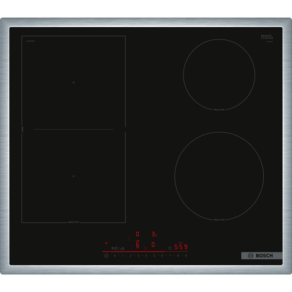 Bosch Serie 6 PVS64RHB1E piano cottura Nero Superficie piana 60 cm Piano cottura a induzione 4 Fornello(i)