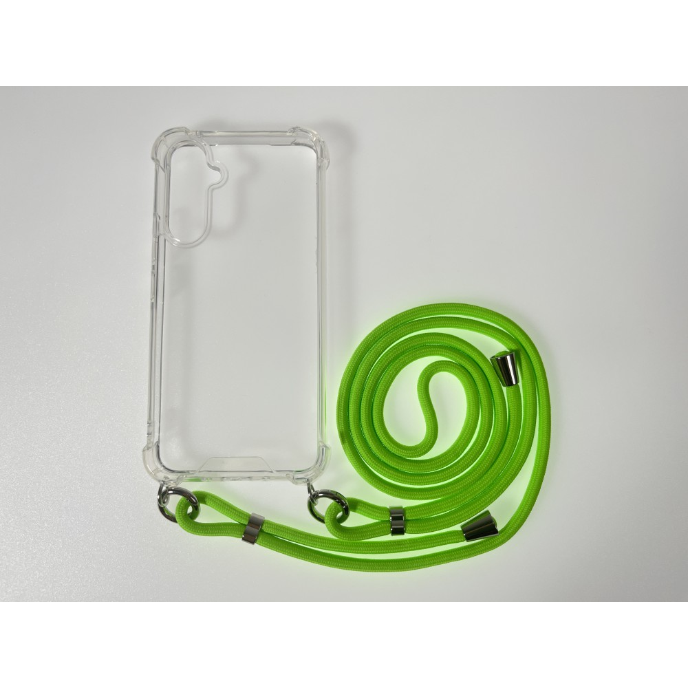 Sam S24 Ultra TPU+PC Átlát.tok,Neonzöld zsinórral (CEL-FEST-SAM-S24U-NE)