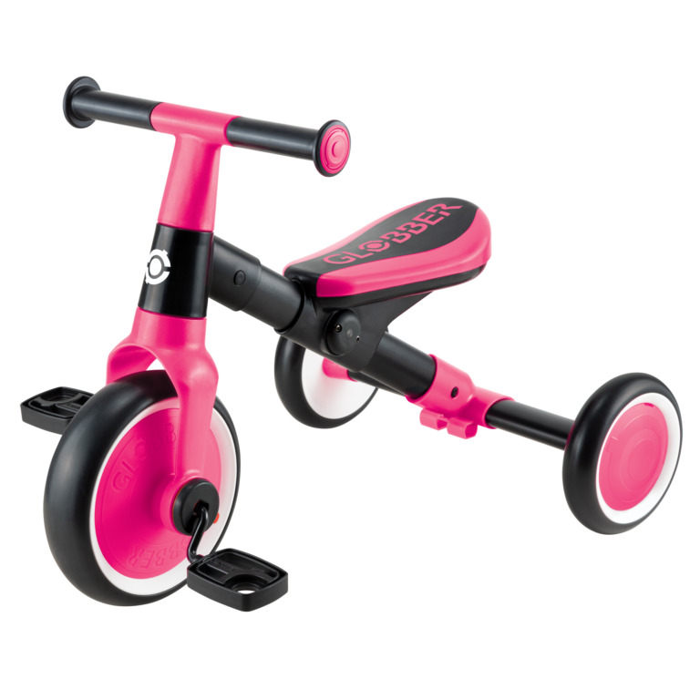 Globber Learning Trike 2 in 1 Gyerek futóbicikli - Rózsaszín/Fekete (735-110)