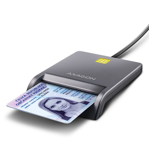 Axagon CRE-SM3T USB Smart card Flat lettore di card readers Interno USB 2.0 Nero