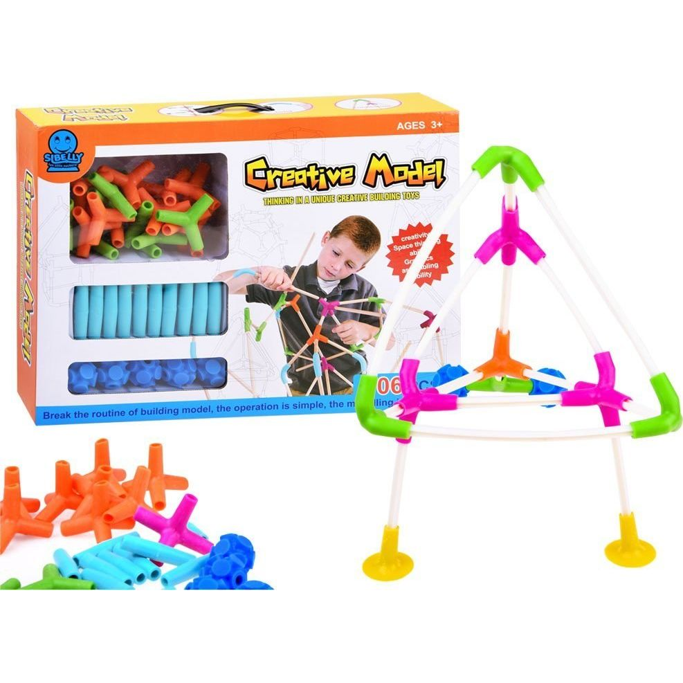 Jakomisiada Építőelem Készlet - Műanyag, 106 Darabos, Többszínű (ZA2950)