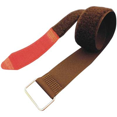 Tépőzár Pánttal, bolyhos és horgos fél (H x Sz) 600 mm x 38 mm, fekete, Piros Fastech F101-38-600M 1 db
