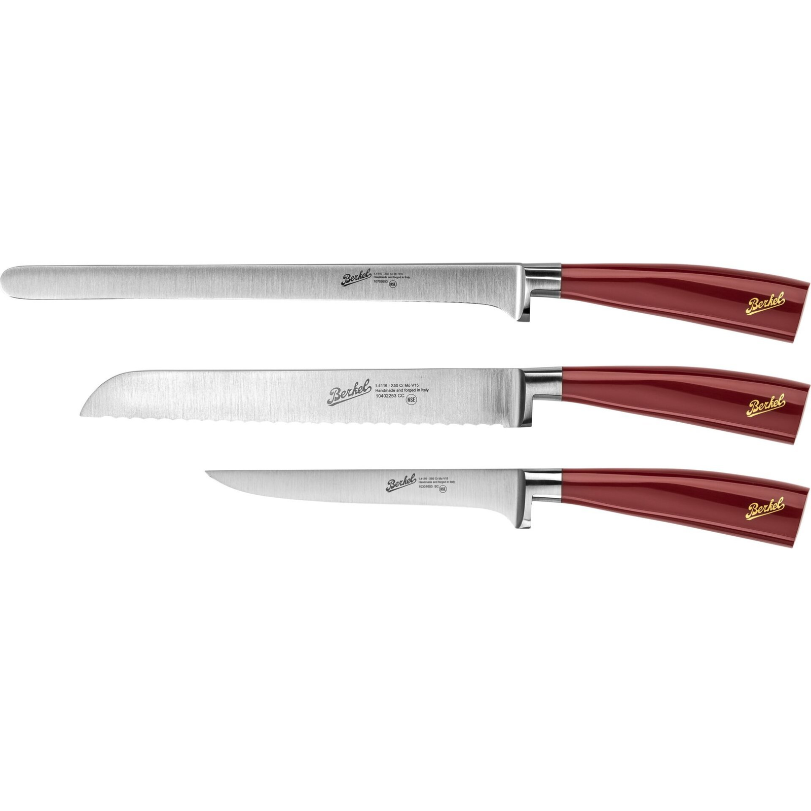 Berkel Elegance Rozsdamentes acél késkészlet 4 darabos - Piros (KEP3HS00SRRGB)