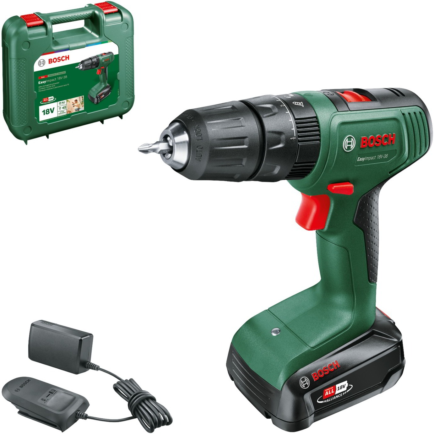 Bosch EasyImpact 18V-38 Akkus Ütvefúró-csavarozó 18V + Doboz (06039D810E)