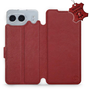 Mobiwear OnePlus Nord 4 5G sötétpiros bőr flip tok - L_DRS