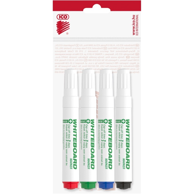 ICO 11 XXL Whiteboard Z4 Táblamarker készlet - Vegyes színek (4 db / csomag) (9580124004)