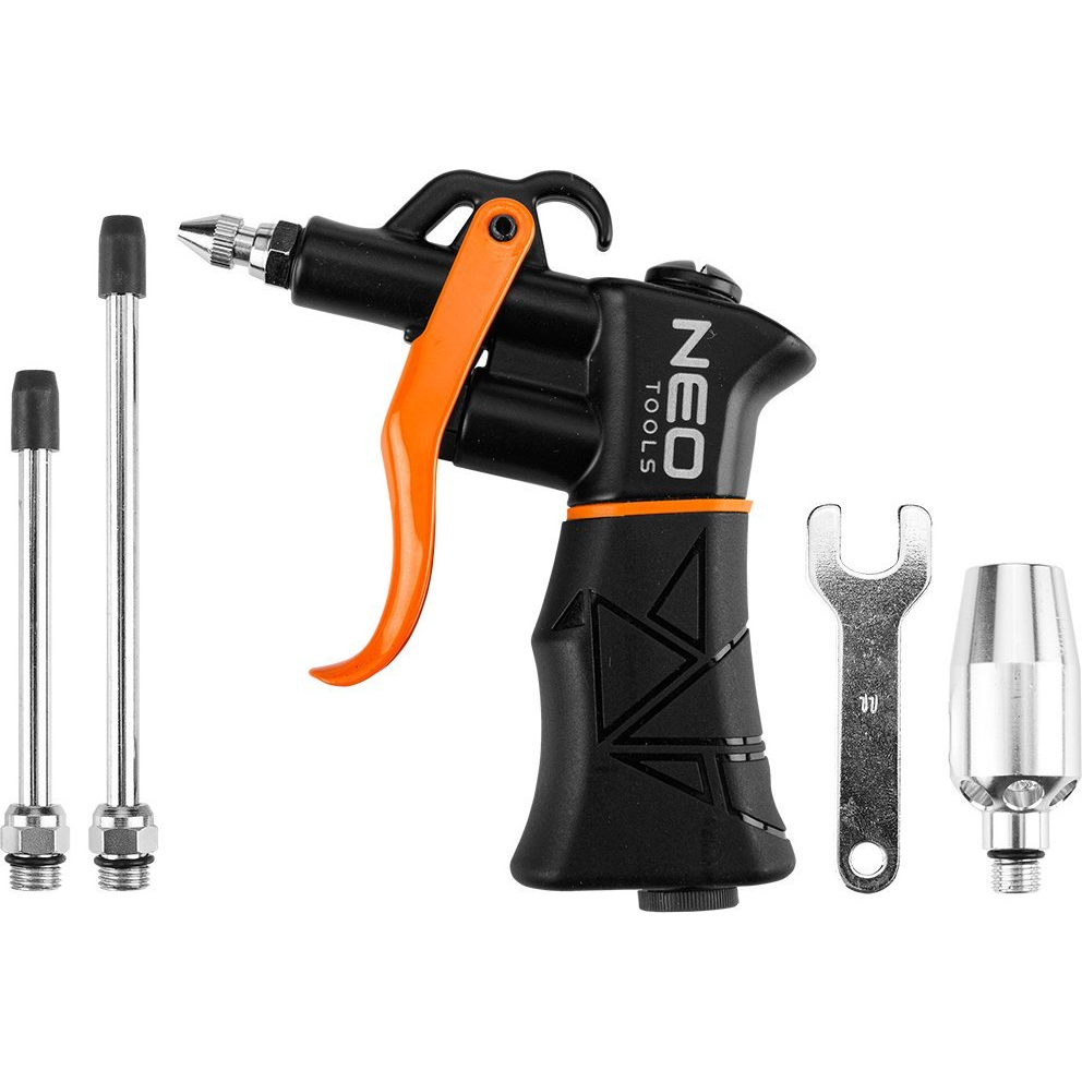 NEO Pneumatikus Lefúvópisztoly, Nagy Teljesítményű, Cserélhető Fejekkel (14-725)