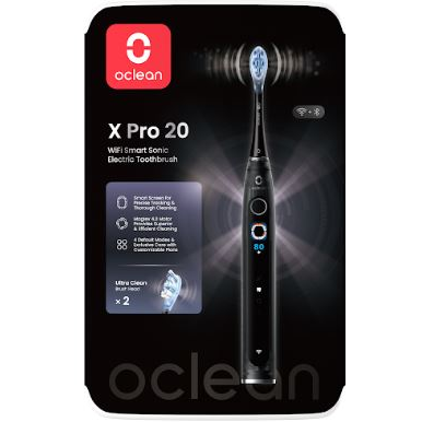 Oclean X Pro 20 Black Elektromos Fogkefe Okos Kijelzővel (OCL556940)