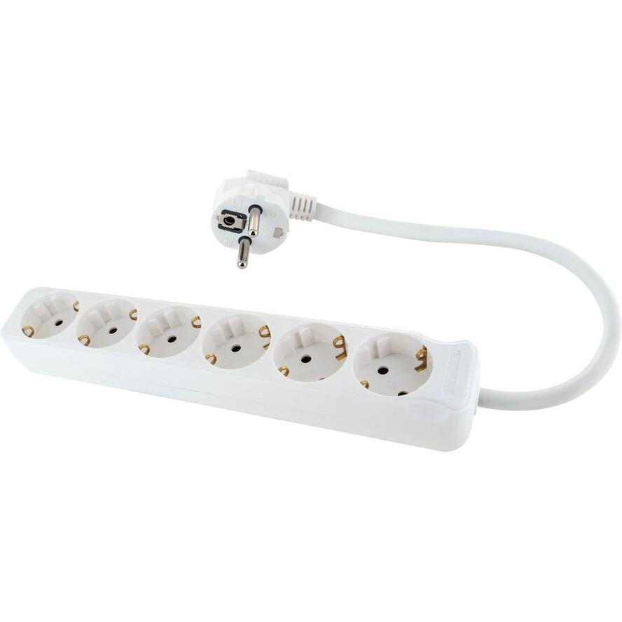 Schwaiger STSL0614 Elosztó 6 aljzatos 1.4m - Fehér (STSL0614)