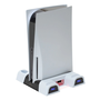 FroggieX Cooling Charging Stand & Storage PS5 hűtő + dupla töltő állvány + játék tartó fekete-fehér (FX-P5-C3-W)