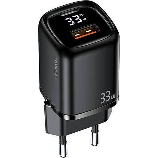 HÁLÓZATI TÖLTŐ USB+TYPE-C ALJZAT 33W, PD GYORSTÖLTŐ 3.0, LED KIJELZŐ ( )