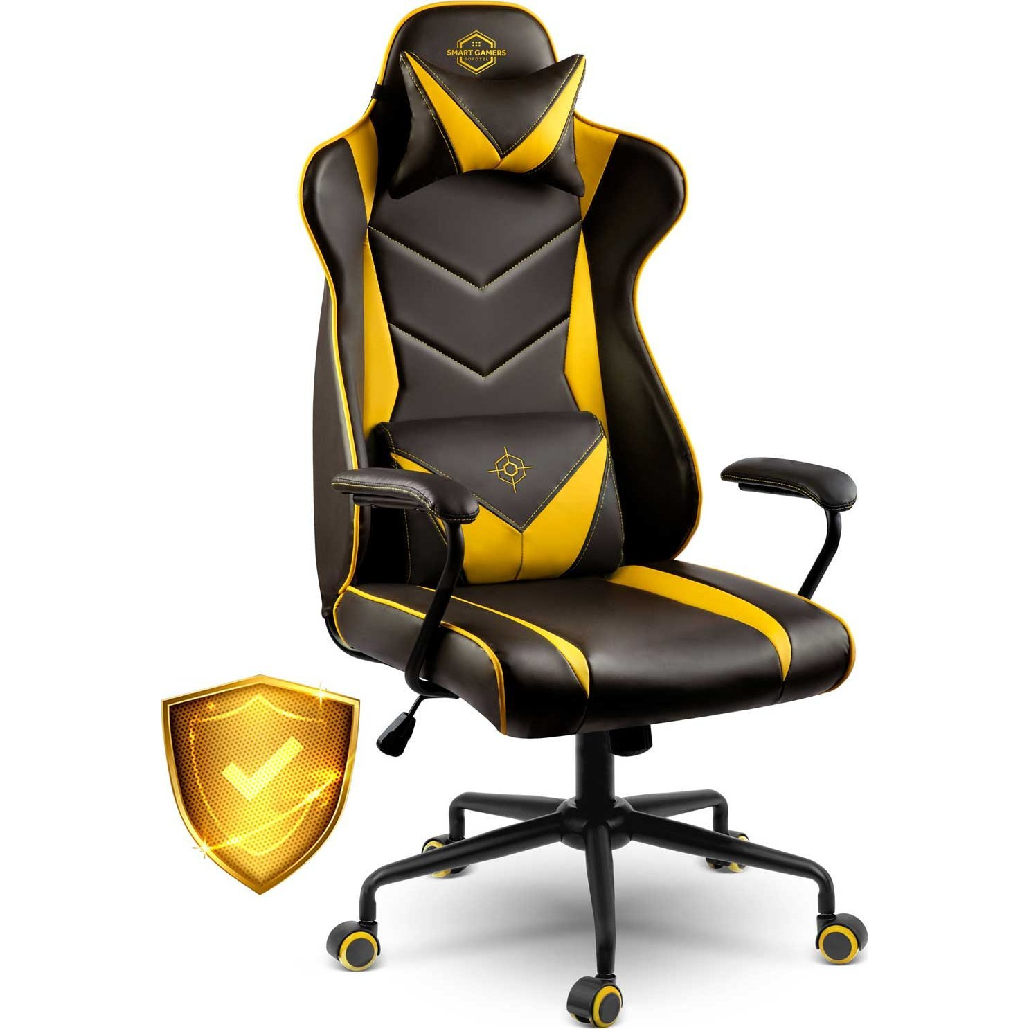 Sofotel Blitzcrank Gamer Szék Állítható Magasság Párnákkal Fekete Sárga (2592)