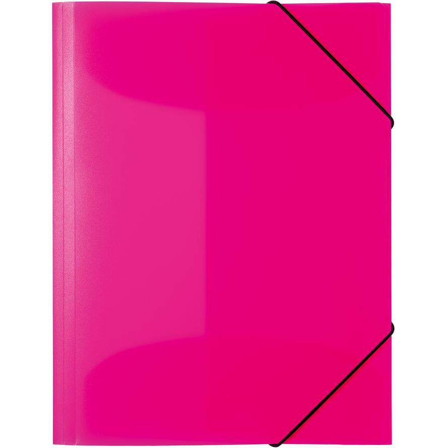 Herma 19657 A4 PP Gumis mappa 3 darab - Neon rózsaszín (19657)
