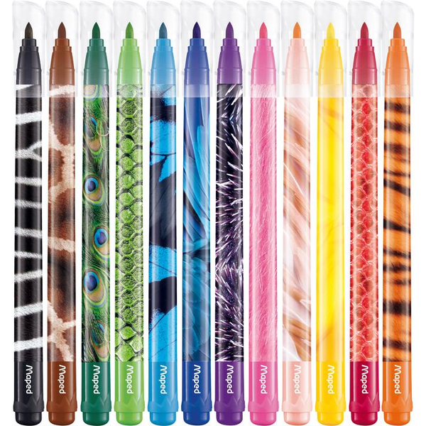 Maped Color’ Peps Animals Filctoll készlet - Vegyes színek (12 db / csomag)