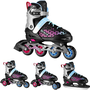 Nils Extreme NH18190A roller skates with replaceable runner, adjustable, black, size 29-33