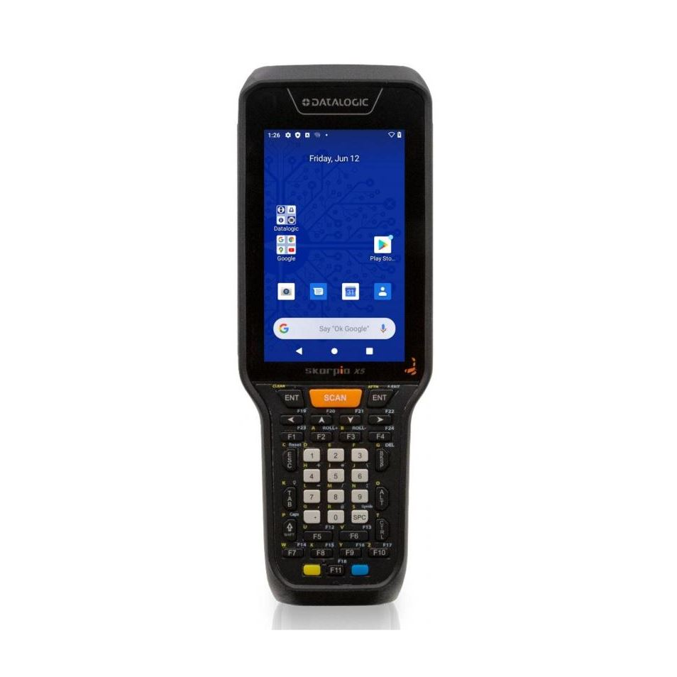 Datalogic Skorpio X5, 2D, SR, BLUETOOTH, Wi-Fi, NFC, Func. Num., Gun, ext. bat., Android (943500030) (d943500030)