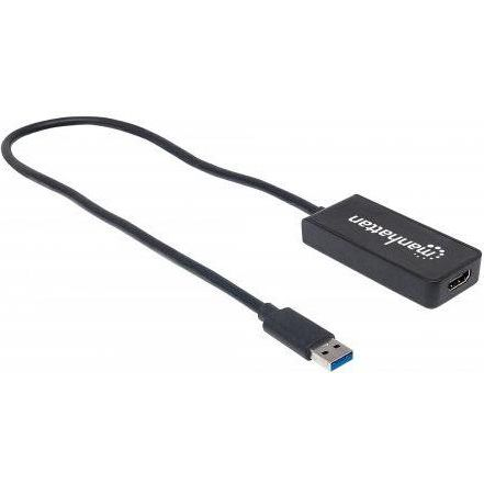 Manhattan 152259 USB grafisk adapter Sort