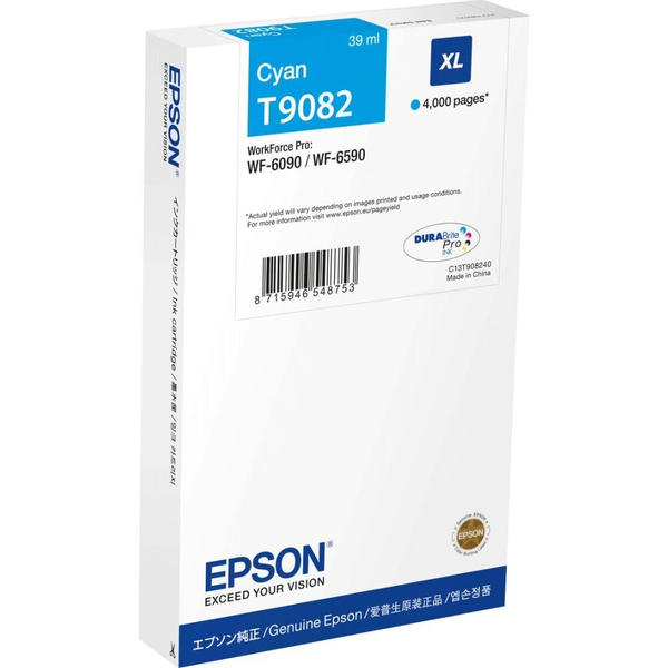 Epson T9082 синя касета XL за 40 000 страници