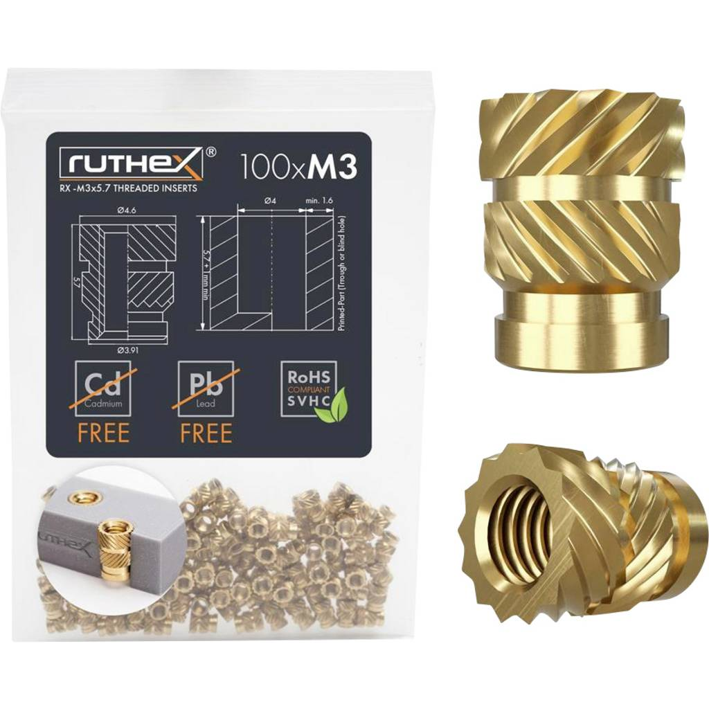 ruthex menetes betét RX-M3x5.7 (GE-M3x57-001) (GE-M3x57-001)