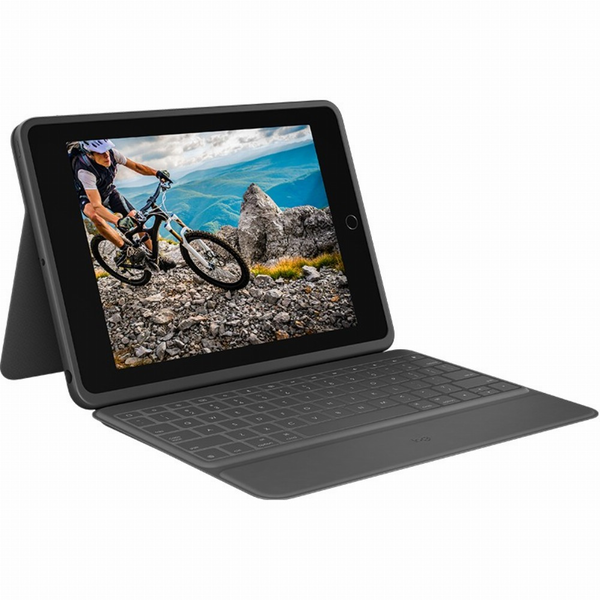 Logitech Rugged Folio QWERTZ Tysk Smart Connector Grafit