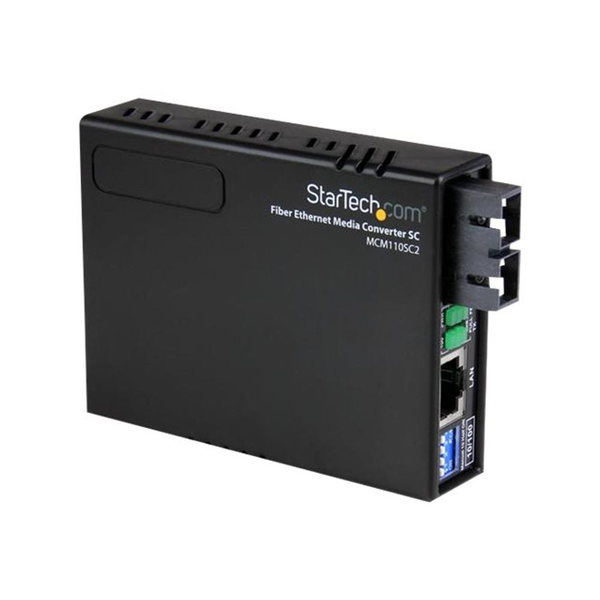 StarTech.com MCM110SC2 convertitore multimediale di rete 100 Mbit/s 1310 nm Modalità multipla Nero