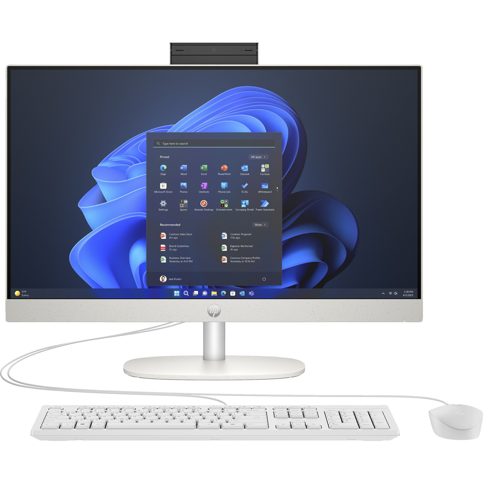 HP ProOne 240 G10 N300 All-in-One PC 8GB RAM + 512GB SSD UHD Graphics WiFi6 Win 11 Pro 23.8" Full HD Display (936H2EA#AKD)