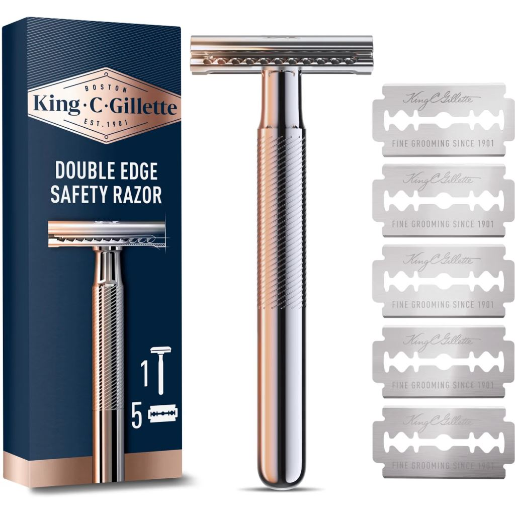 King C. Gillette Double Edge borotva + 5 db penge (7702018590148) (7702018590148)
