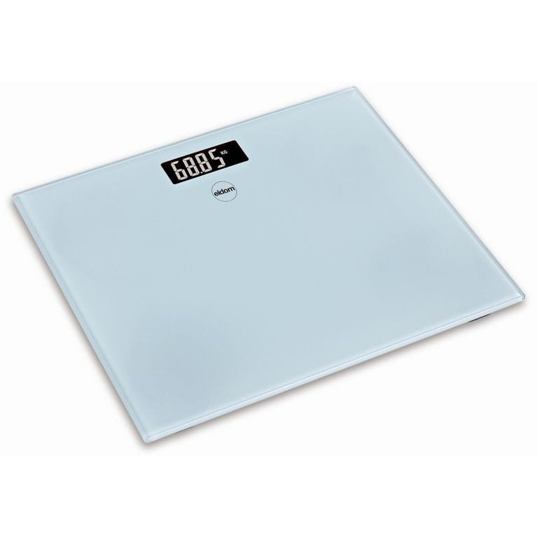 Elektronická osobná váha ELDOM Digitálna LCD sklenená 150 kg biela